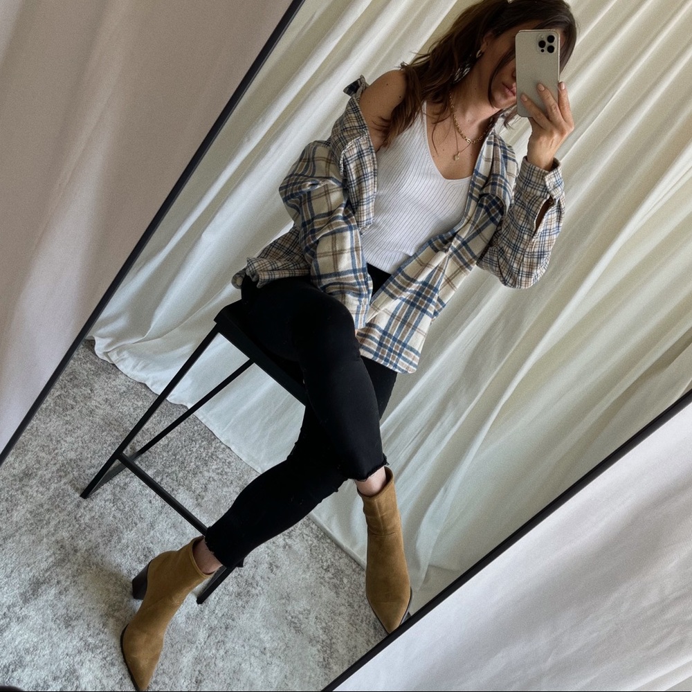 Plaid Button Down Shirt  — Multi - Picture 5 of 8